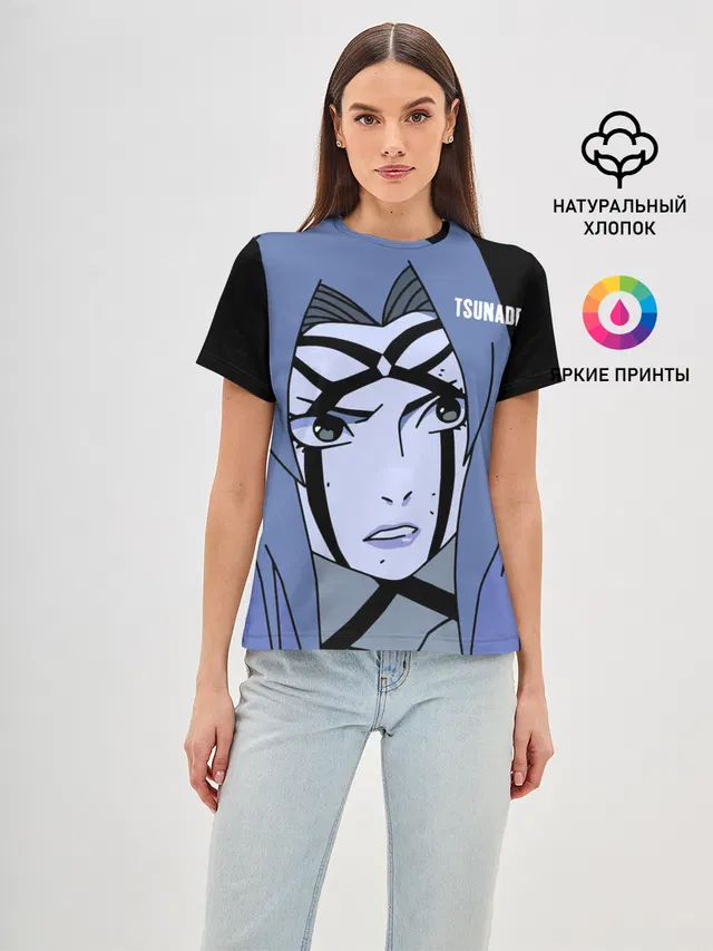 Женская базовая футболка с принтом «Naruto — Цунаде»
