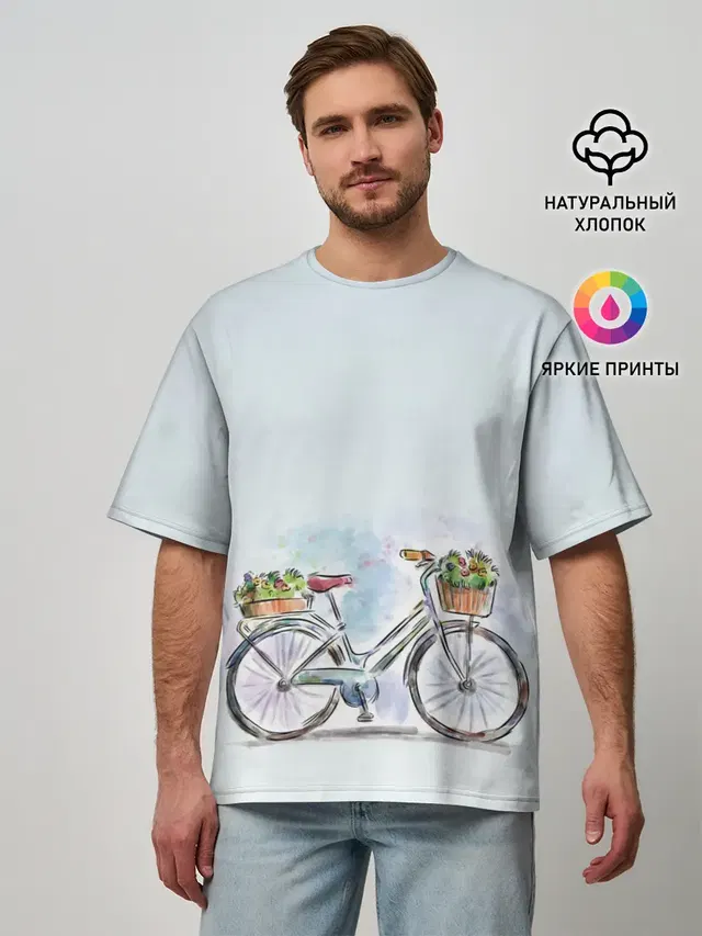 Мужская футболка оверсайз
