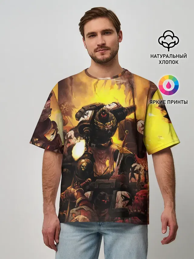 Мужская футболка оверсайз с принтом «Warhammer — WARHAMMER 40K»