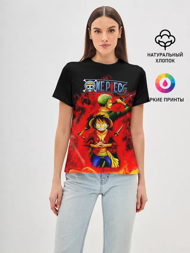 Зоро и Луффи в огне One Piece