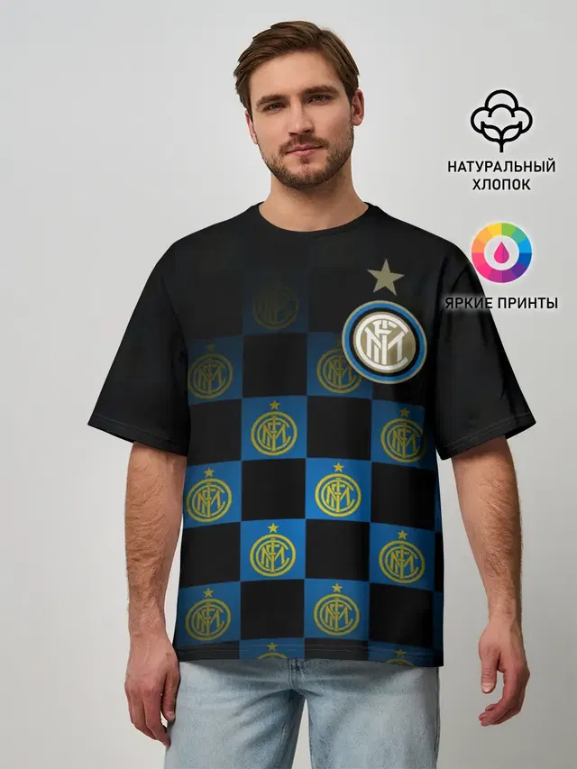 Мужская футболка оверсайз с принтом «Интер — INTER MILAN»