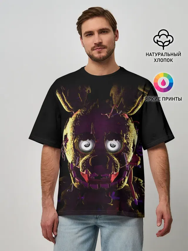 Мужская футболка оверсайз с принтом «Five Nights At Freddy\s — FNAF [2]»