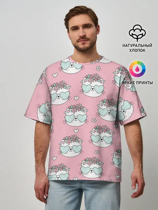 Котики с цвточками