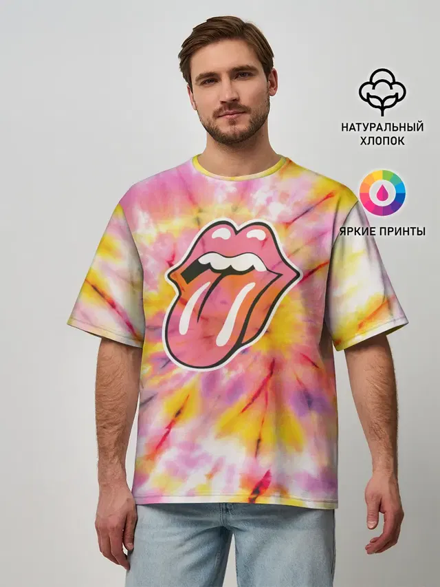 Rolling Stones tie-dye