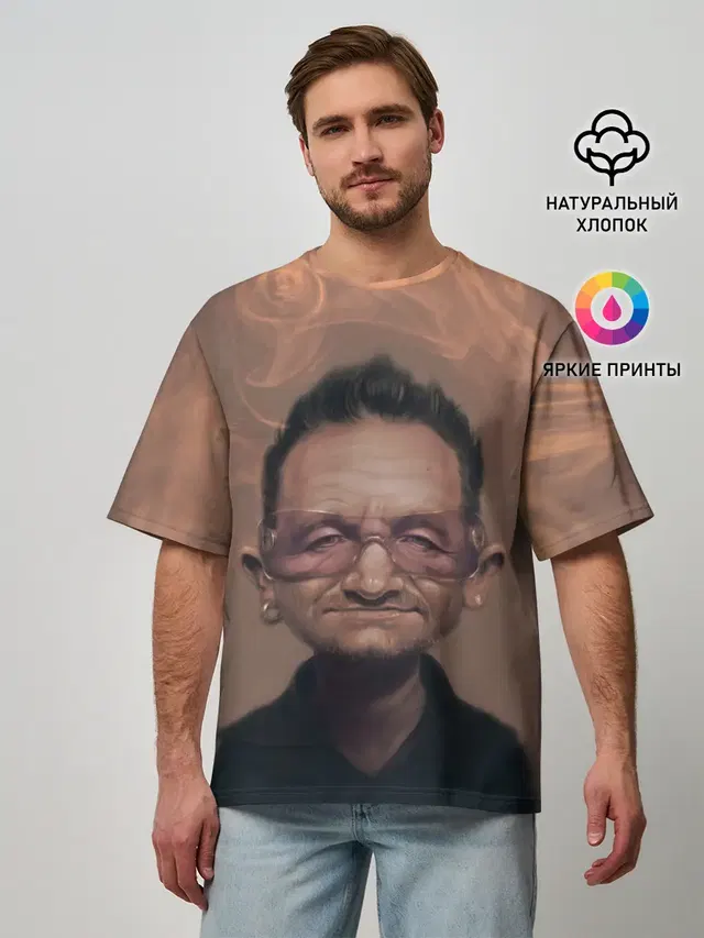 Мужская футболка оверсайз