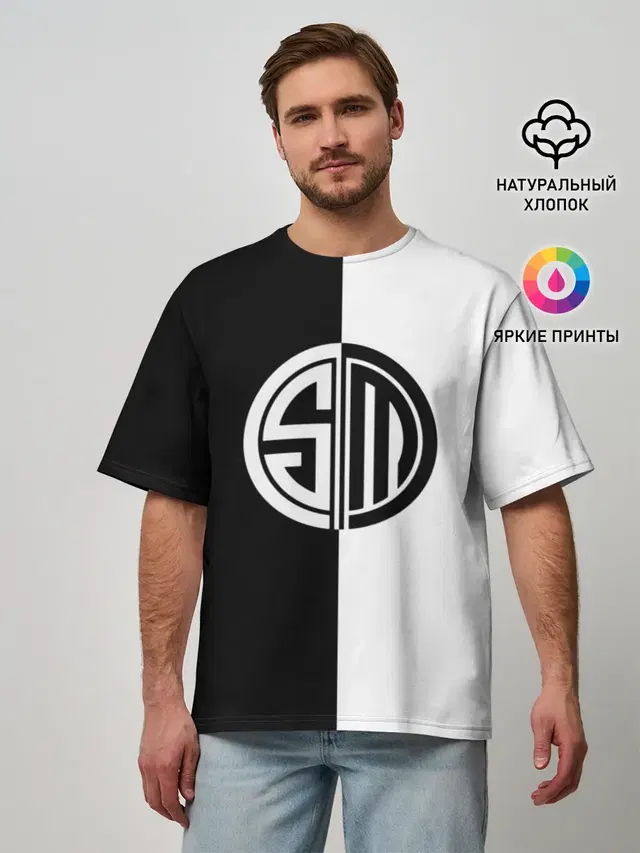 Мужская футболка оверсайз с принтом «Team SoloMid»