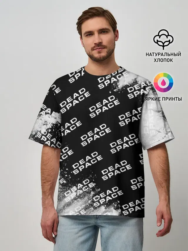 Мужская футболка оверсайз с принтом «Dead Space — Dead Space - Exposion»