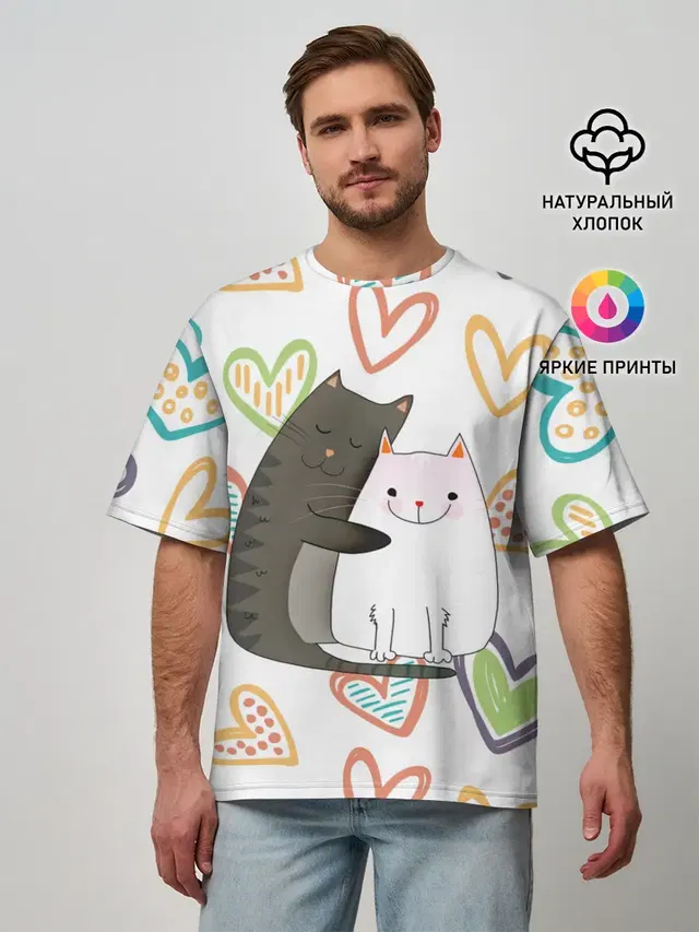 Мужская футболка оверсайз
