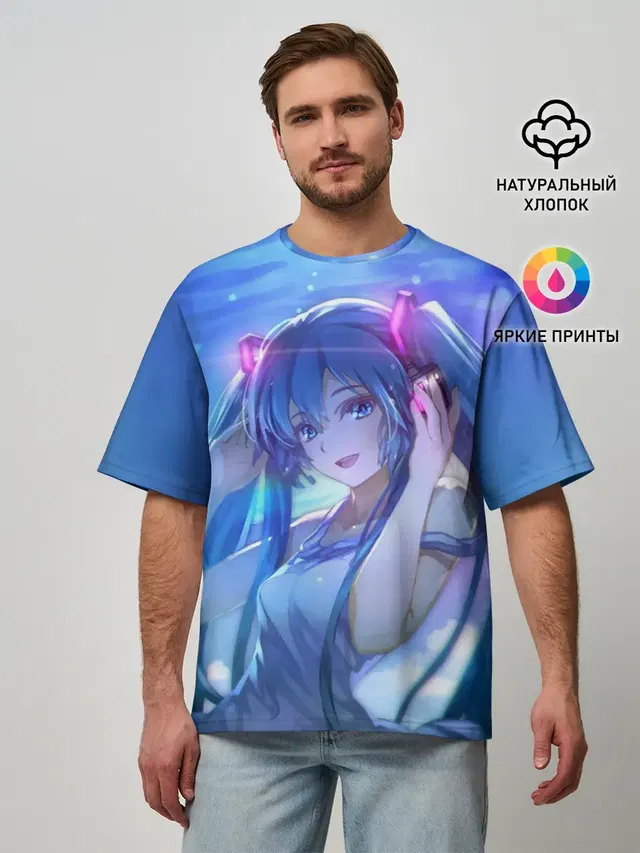 Miku на фоне космоса