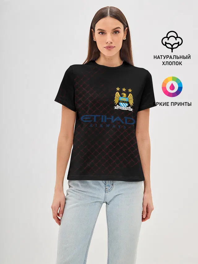 Женская базовая футболка с принтом «Мансити»