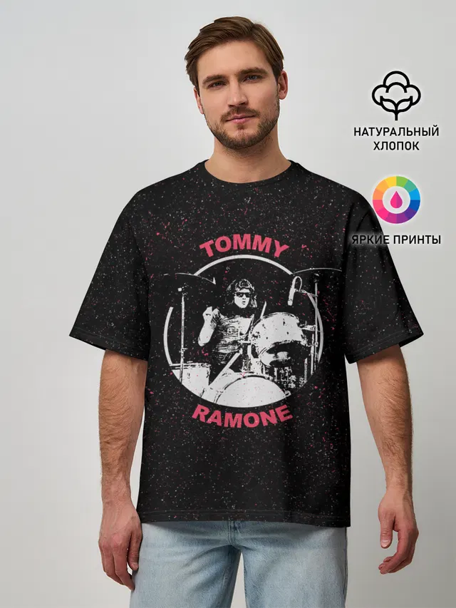 Мужская футболка оверсайз с принтом «Ramones — Tommy Ramone»