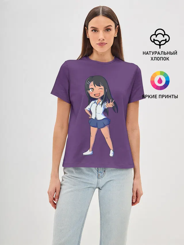 Женская базовая футболка с принтом «Ms. Nagatoro»