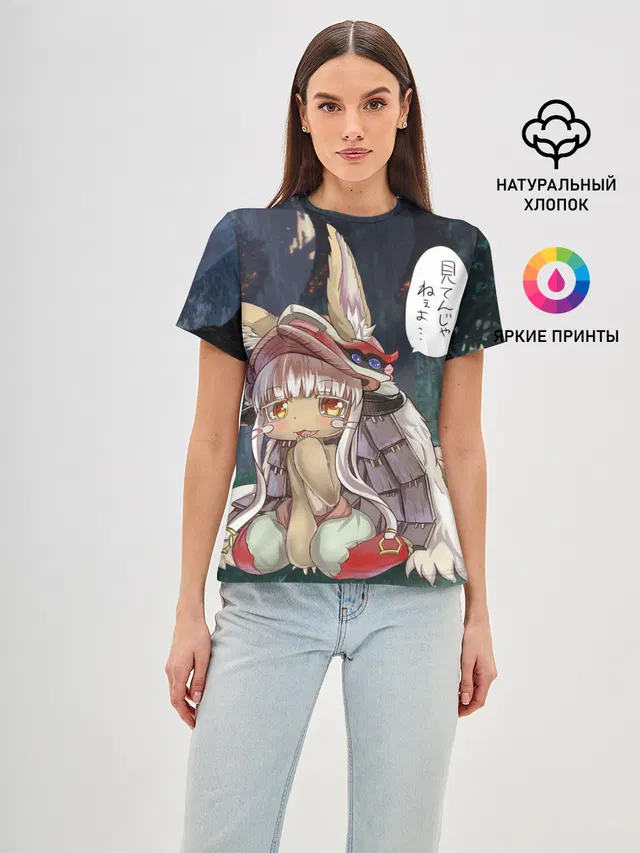 Женская базовая футболка с принтом «Nanachi»