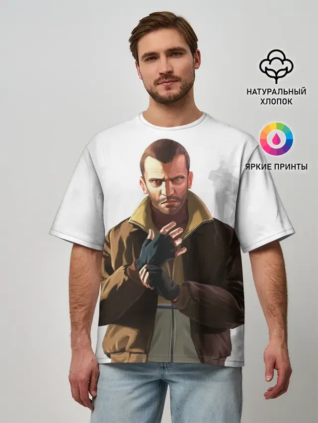 Мужская футболка оверсайз