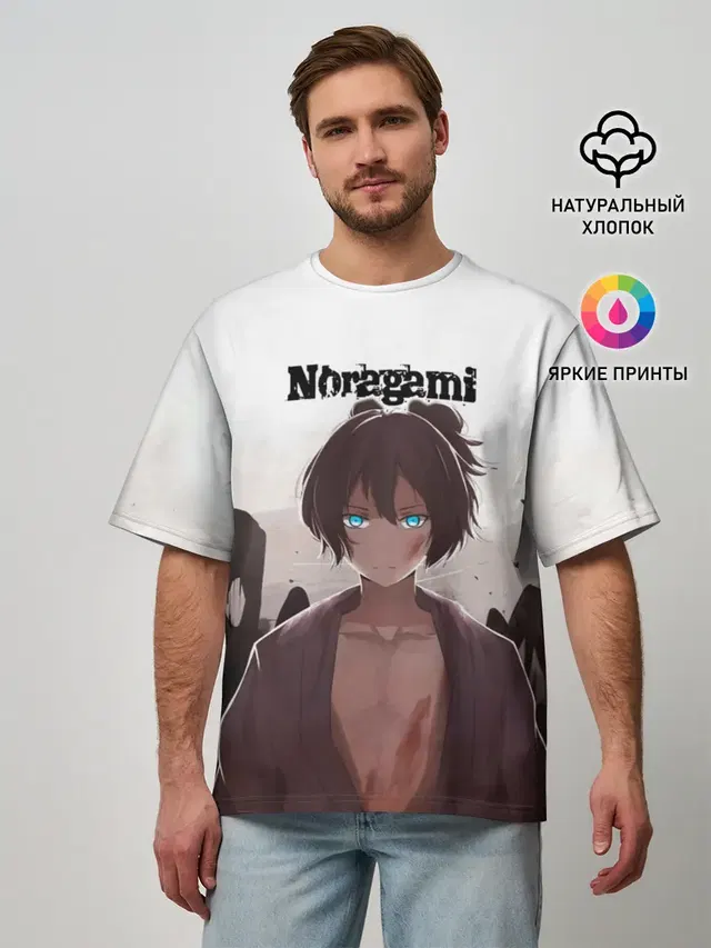 Мужская футболка оверсайз с принтом «NORAGAMI Yato»