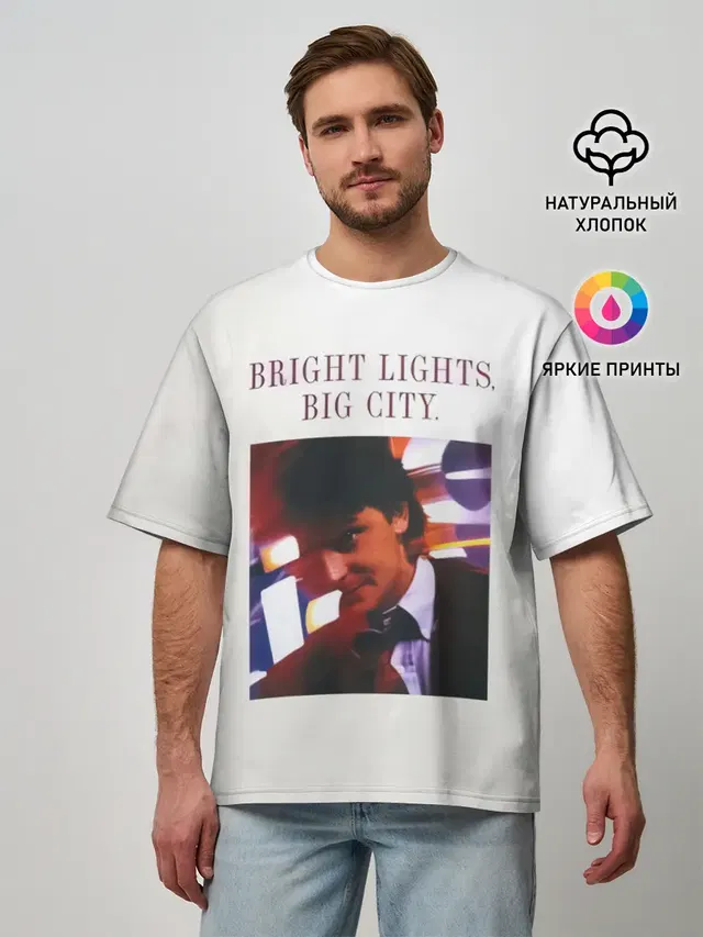 Мужская футболка оверсайз с принтом «Depeche Mode — Bright Lights, Big City - Depeche Mode»