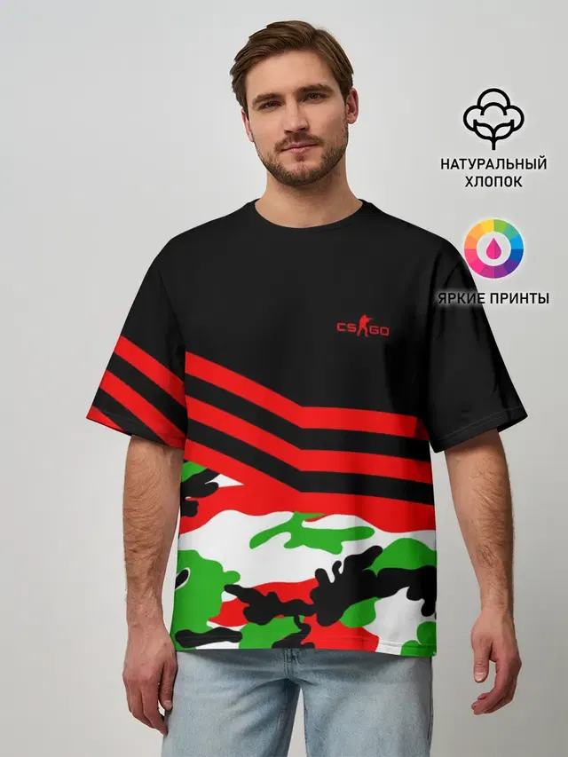Мужская футболка оверсайз