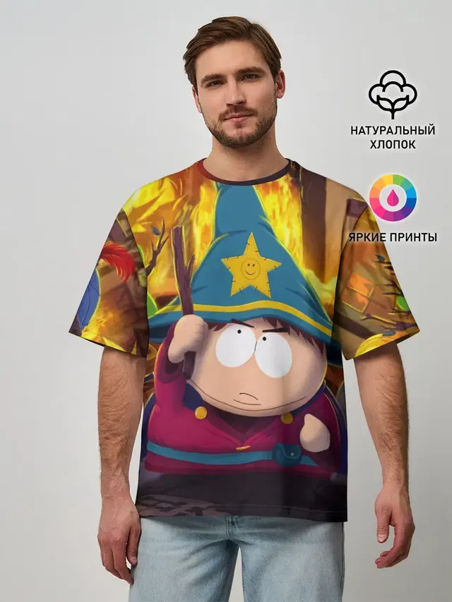 Мужская футболка оверсайз с принтом «Разное — ЮЖНЫЙ ПАРК — SOUTH PARK»