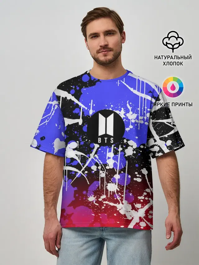 Мужская футболка оверсайз