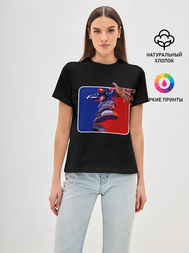 Женская базовая футболка с принтом «Logo LB»