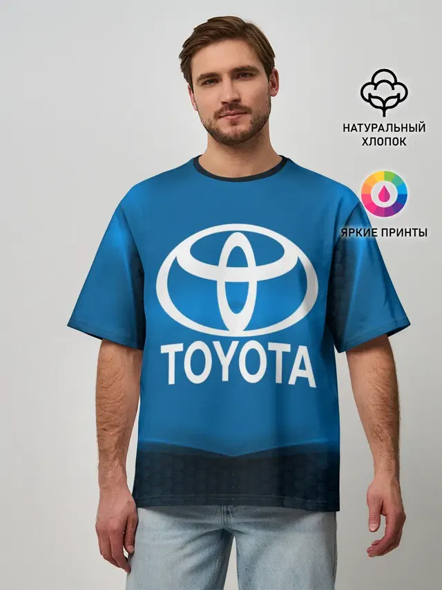 Мужская футболка оверсайз с принтом «Тойота — Toyota SPORT»