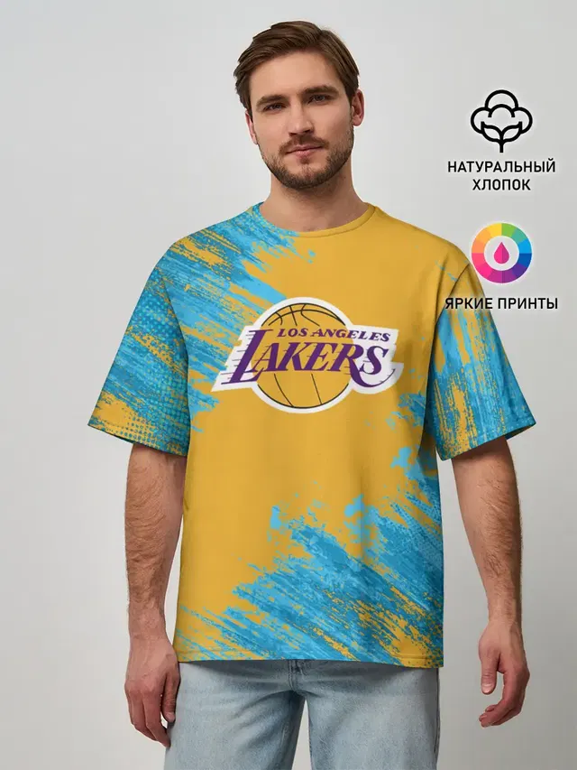 Мужская футболка оверсайз с принтом «Лейкерс — Kobe Bryant»