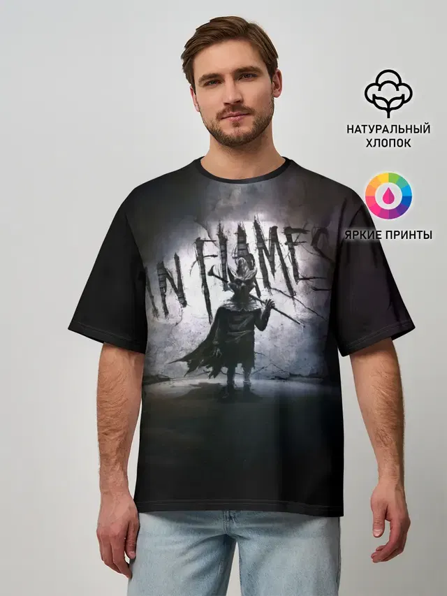 Мужская футболка оверсайз с принтом «In Flames — I, the Mask - In Flames»