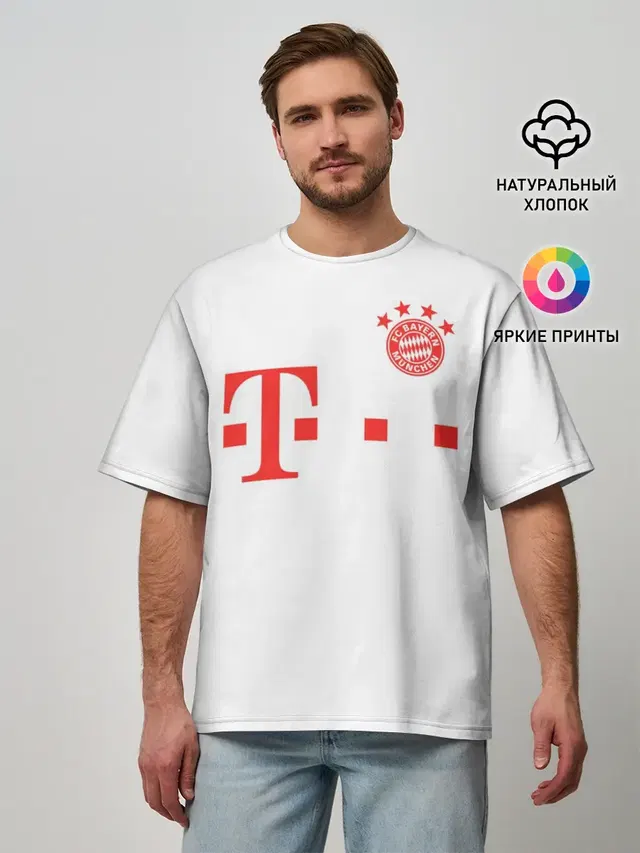 Мужская футболка оверсайз с принтом «21 — FC Bayern M?nchen 20/21»