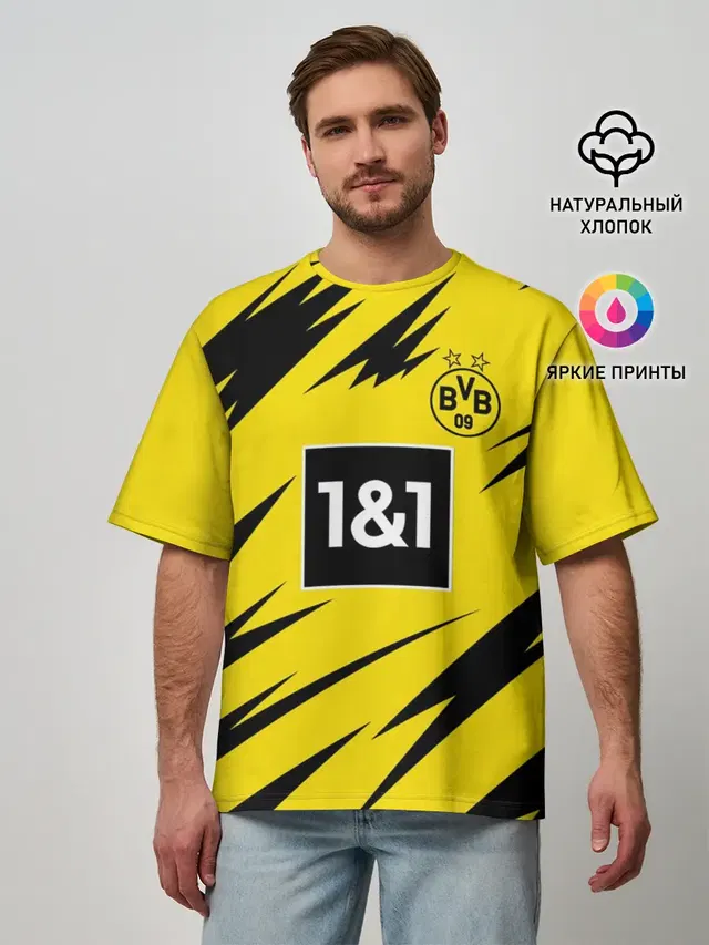 Мужская футболка оверсайз с принтом «Borussia — Reus Borussia Dortmund 20-21»