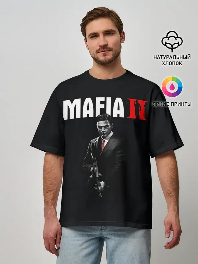 Мужская футболка оверсайз с принтом «Mafia — Месть Вито»