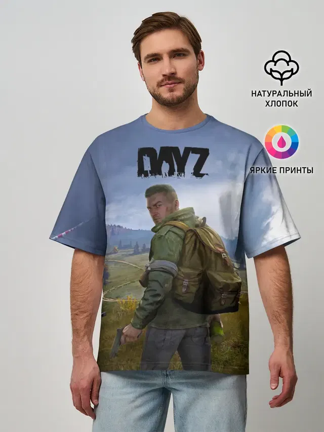 Мужская футболка оверсайз с принтом «DayZ — ДэйЗи»