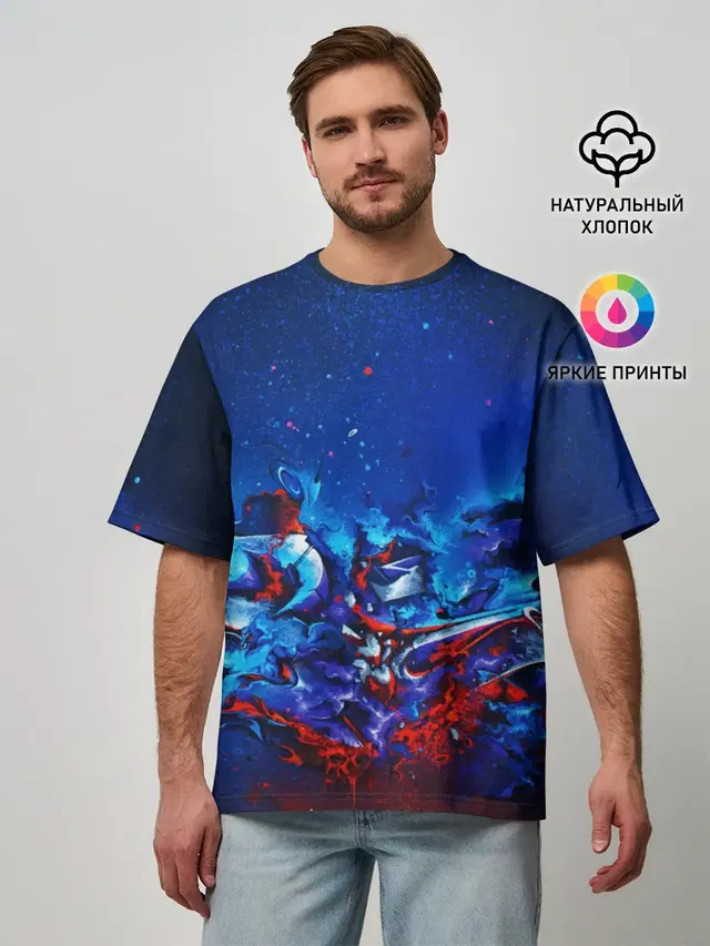 Мужская футболка оверсайз с принтом «Casual Color | Style»