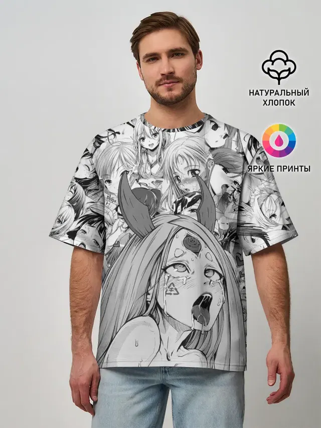 KAGUYA AHEGAO чернобелое / КАГУЯ АХЕГАО