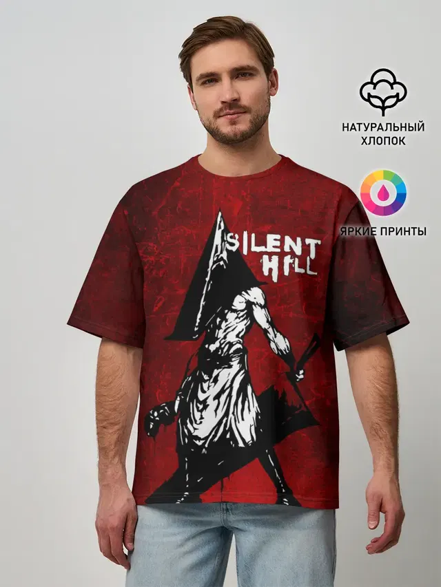 Мужская футболка оверсайз с принтом «Разные игры — SILENT HILL»