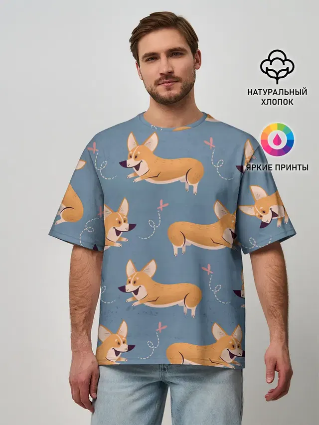 Корги с бабочкой