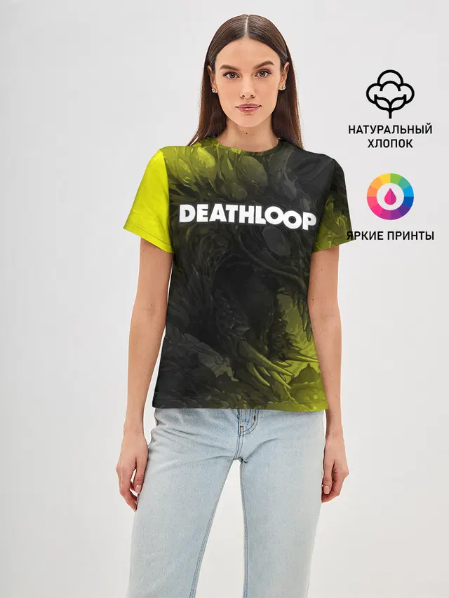 Женская базовая футболка с принтом «Deathloop - Hyperbeast»