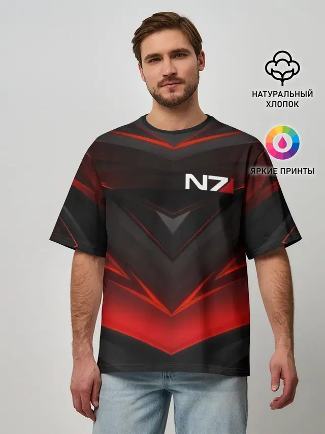 Мужская футболка оверсайз