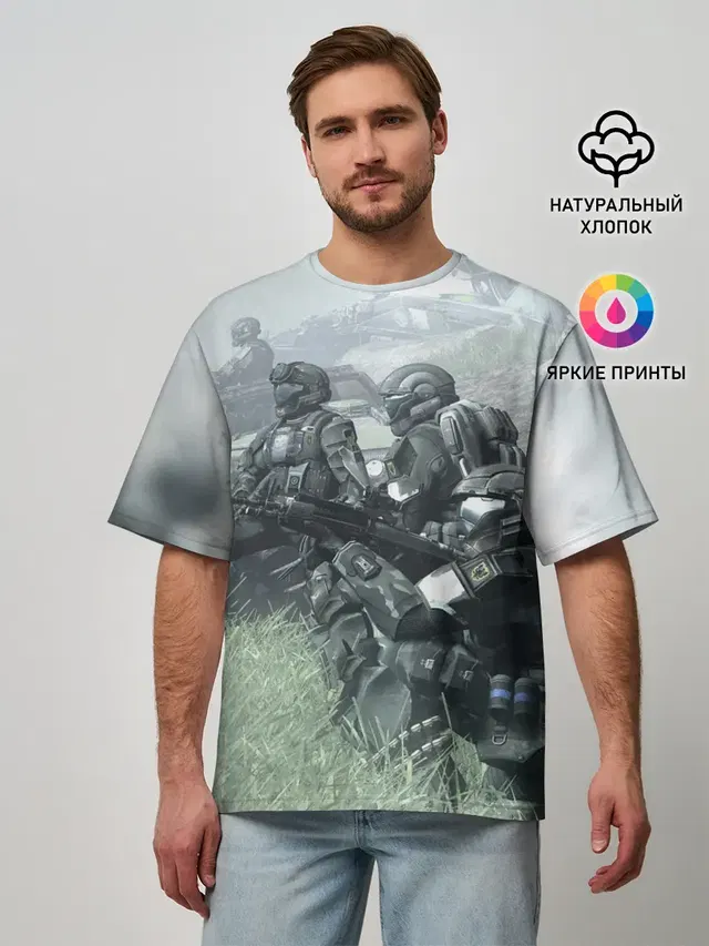 Мужская футболка оверсайз