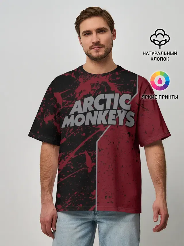 Мужская футболка оверсайз с принтом «Arctic Monkeys»