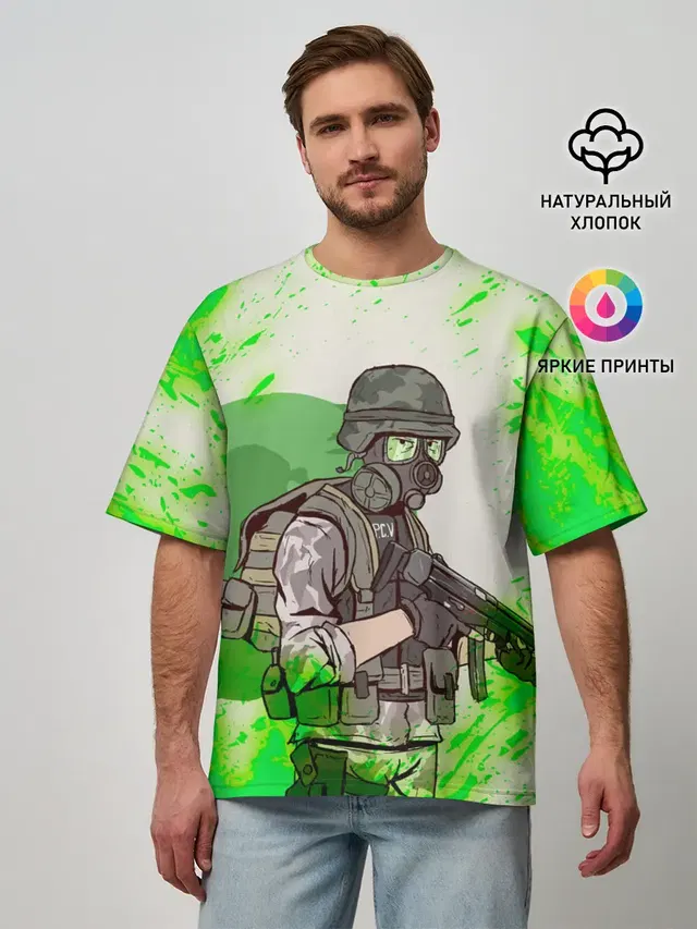 Мужская футболка оверсайз