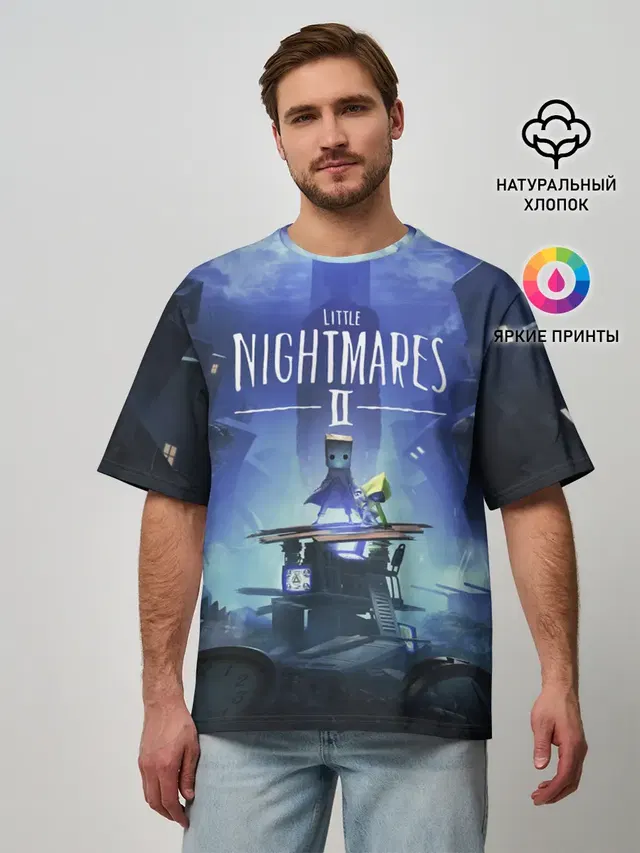 Мужская футболка оверсайз с принтом «Little Nightmares — Little Nightmares 2»