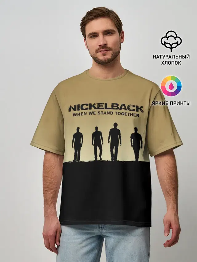 Мужская футболка оверсайз с принтом «Nickelback»