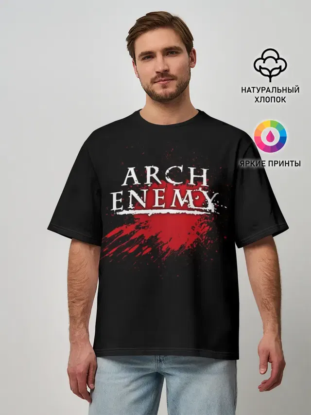 Мужская футболка оверсайз с принтом «Arch Enemy»