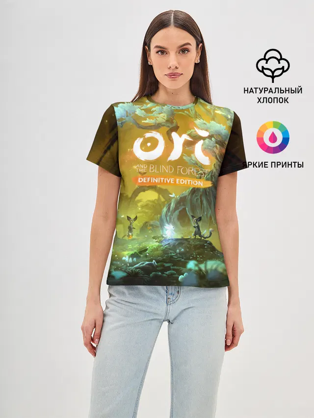 Женская базовая футболка с принтом «Ori»