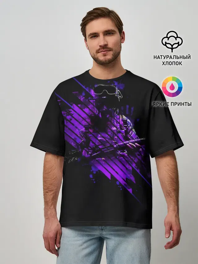 Мужская футболка оверсайз
