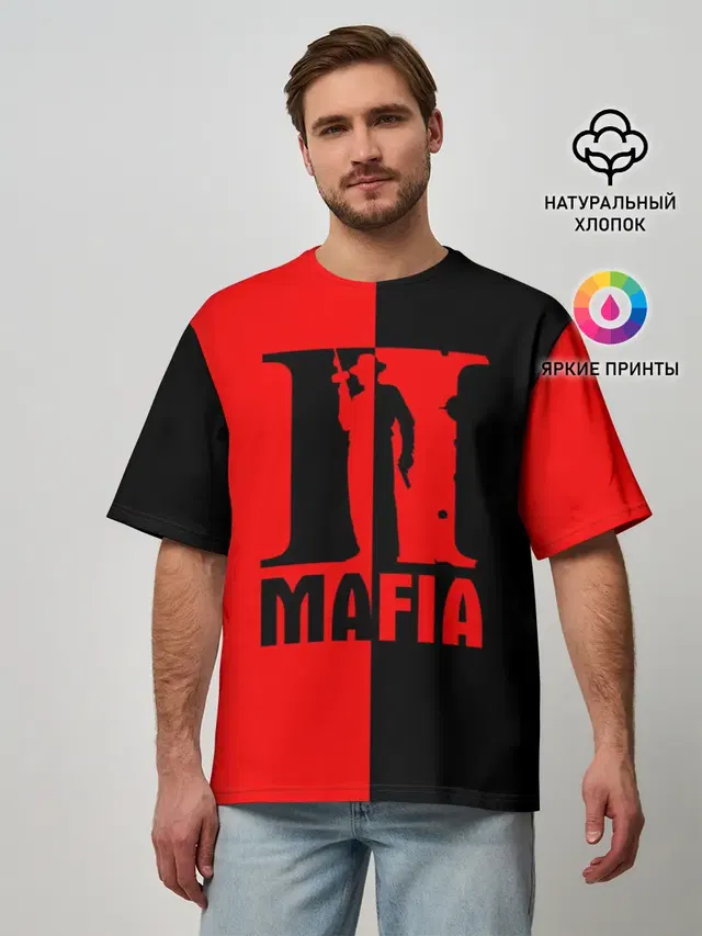 Мужская футболка оверсайз