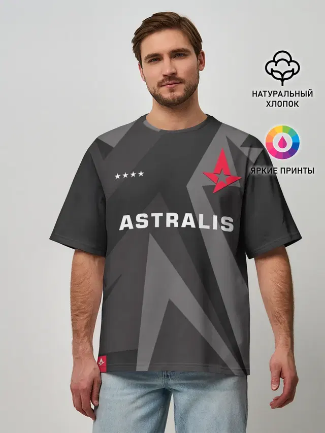 Мужская футболка оверсайз с принтом «Counter-Strike — Astralis - Jersey Pro»