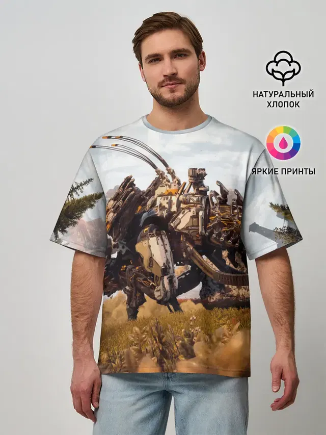 Мужская футболка оверсайз