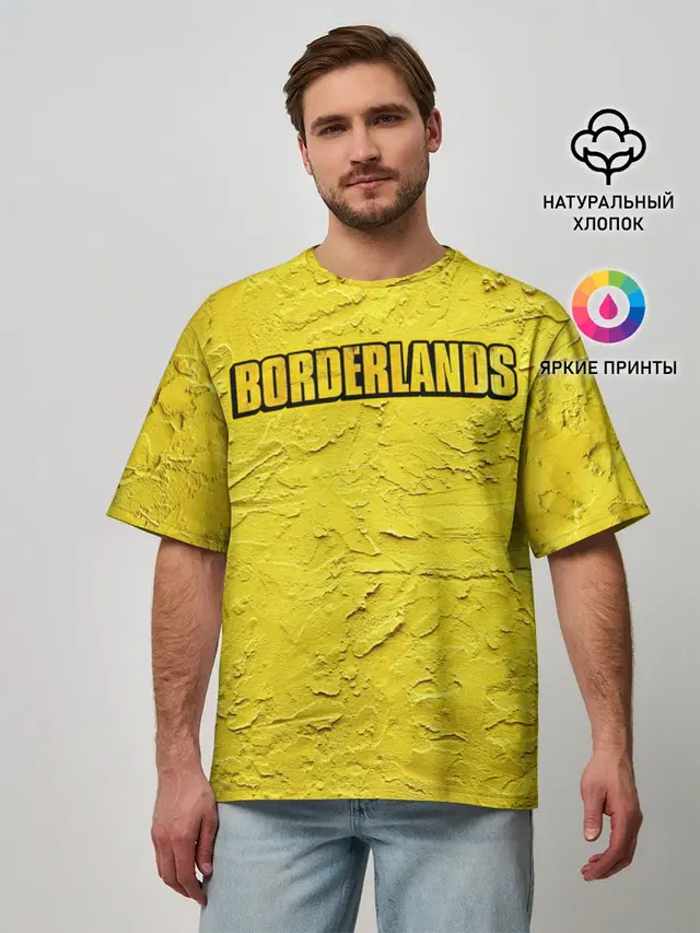Мужская футболка оверсайз с принтом «Borderlands»