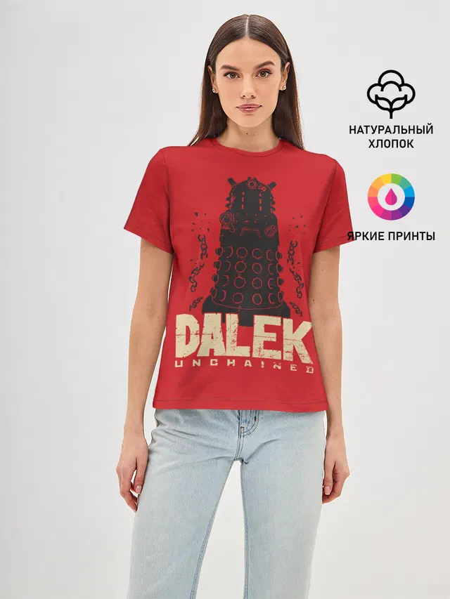 Женская базовая футболка с принтом «Dalek»
